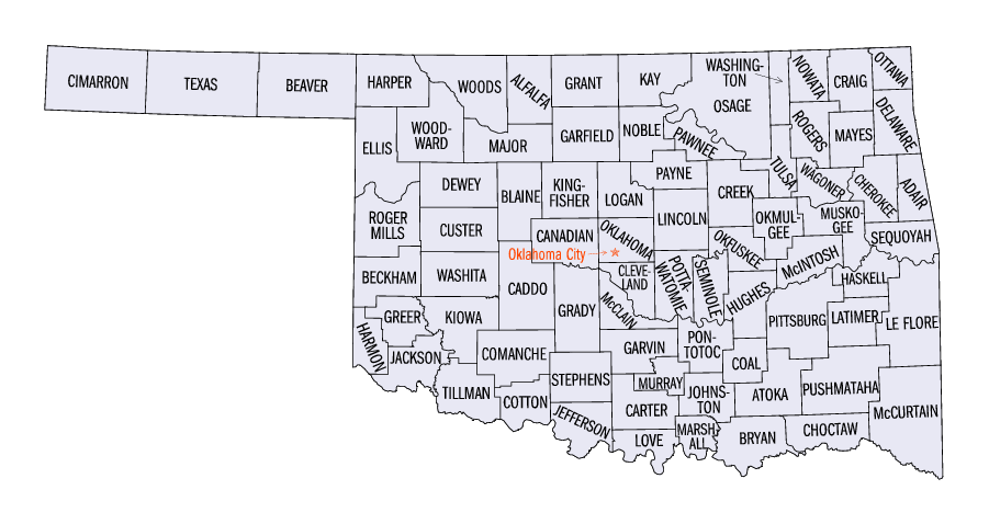 Oklahoma County Map