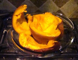 pumpkin baked in the oven
